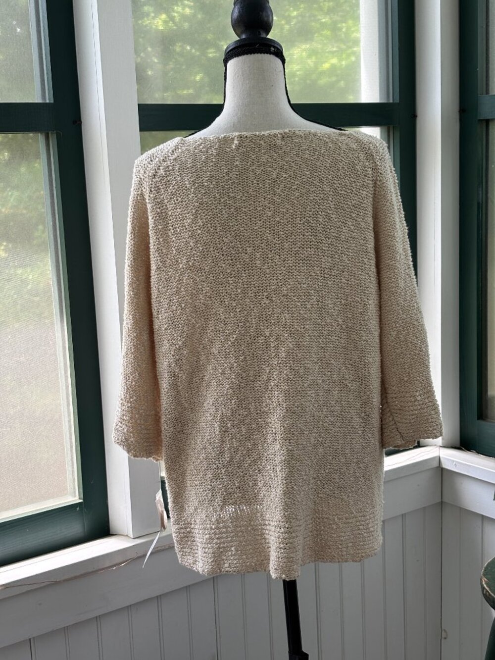 Lulu-B Three-Button Knit Cardigan | Oatmeal | Size Large | New with Tags - Picture 3 of 7